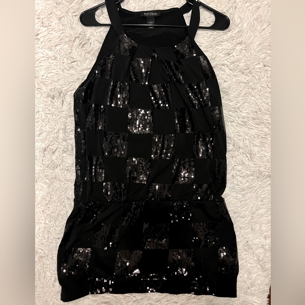 Gorgeous black sequin party top | White House Black Market | Perfect condition!
